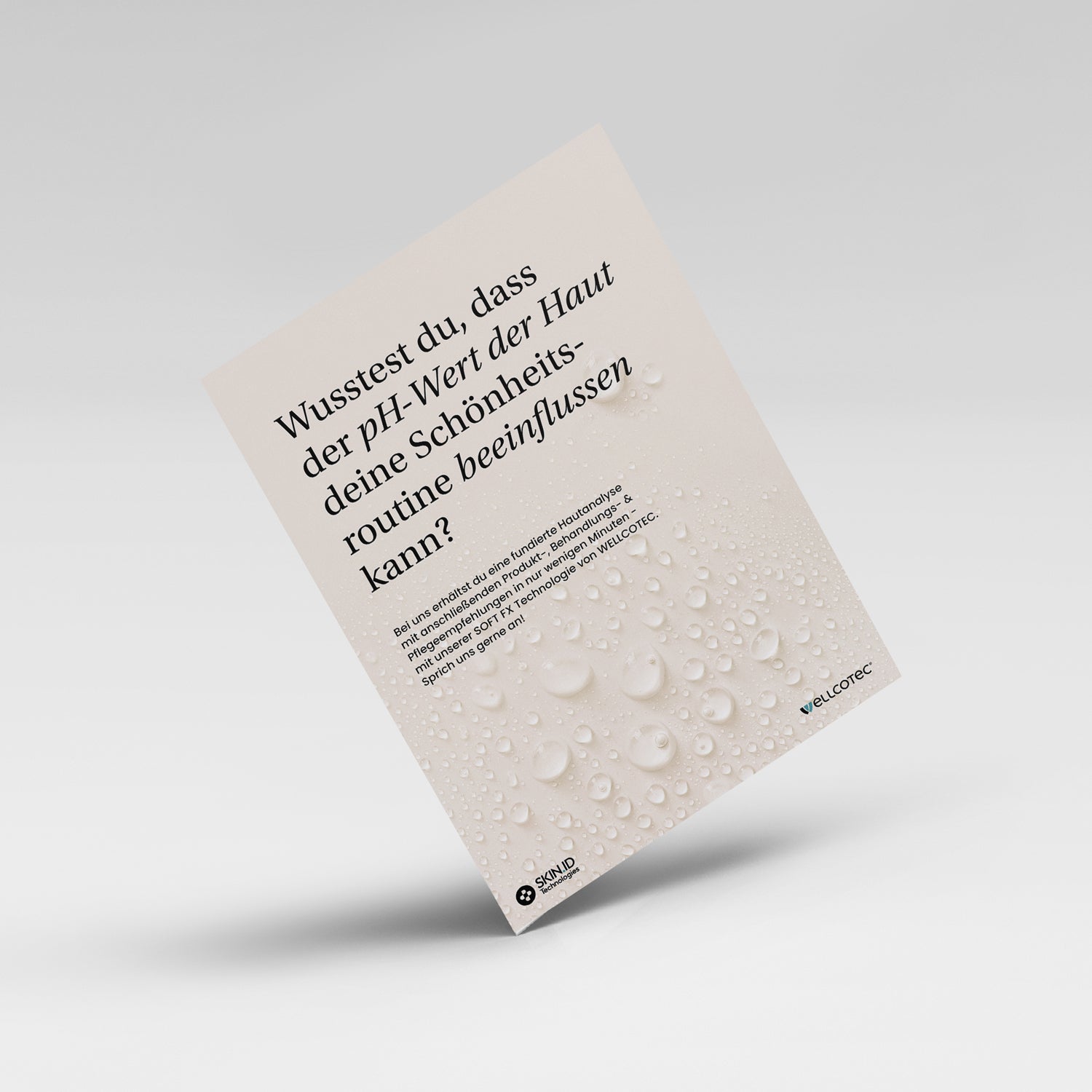 Poster/Plakat (DIN A1) - passend zum Hautanalysegerät SOFT FX - SKIN.ID Technologies by WELLCOTEC