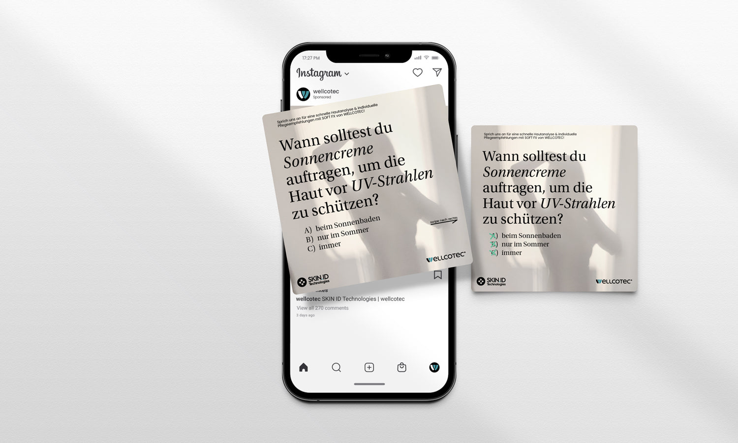 Social Media Post Package - passend zum Hautanalysegerät SOFT FX - SKIN.ID Technologies by WELLCOTEC