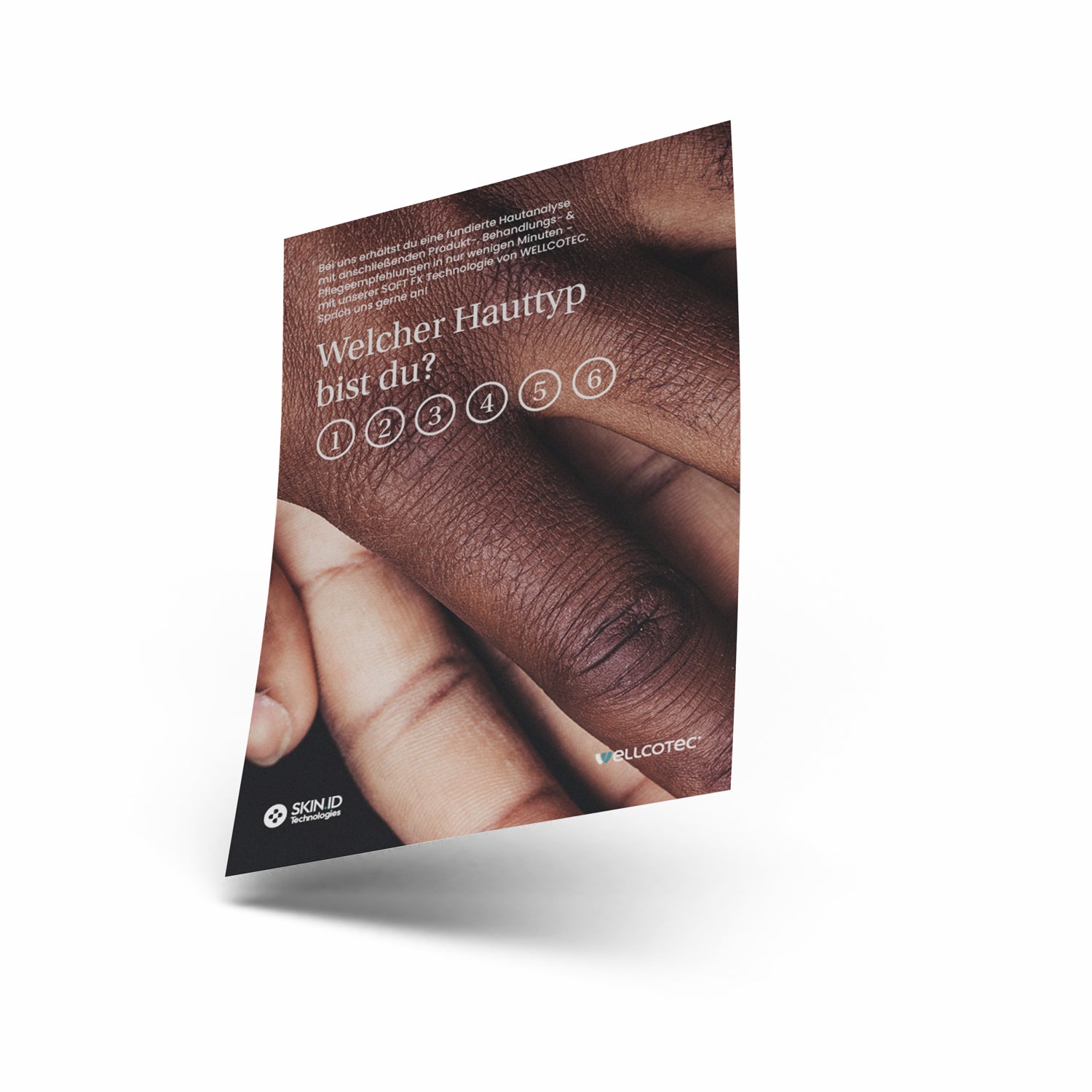 Doppelseitige Flyer (DIN A5) - passend zum Hautanalysegerät SOFT FX - SKIN.ID Technologies by WELLCOTEC