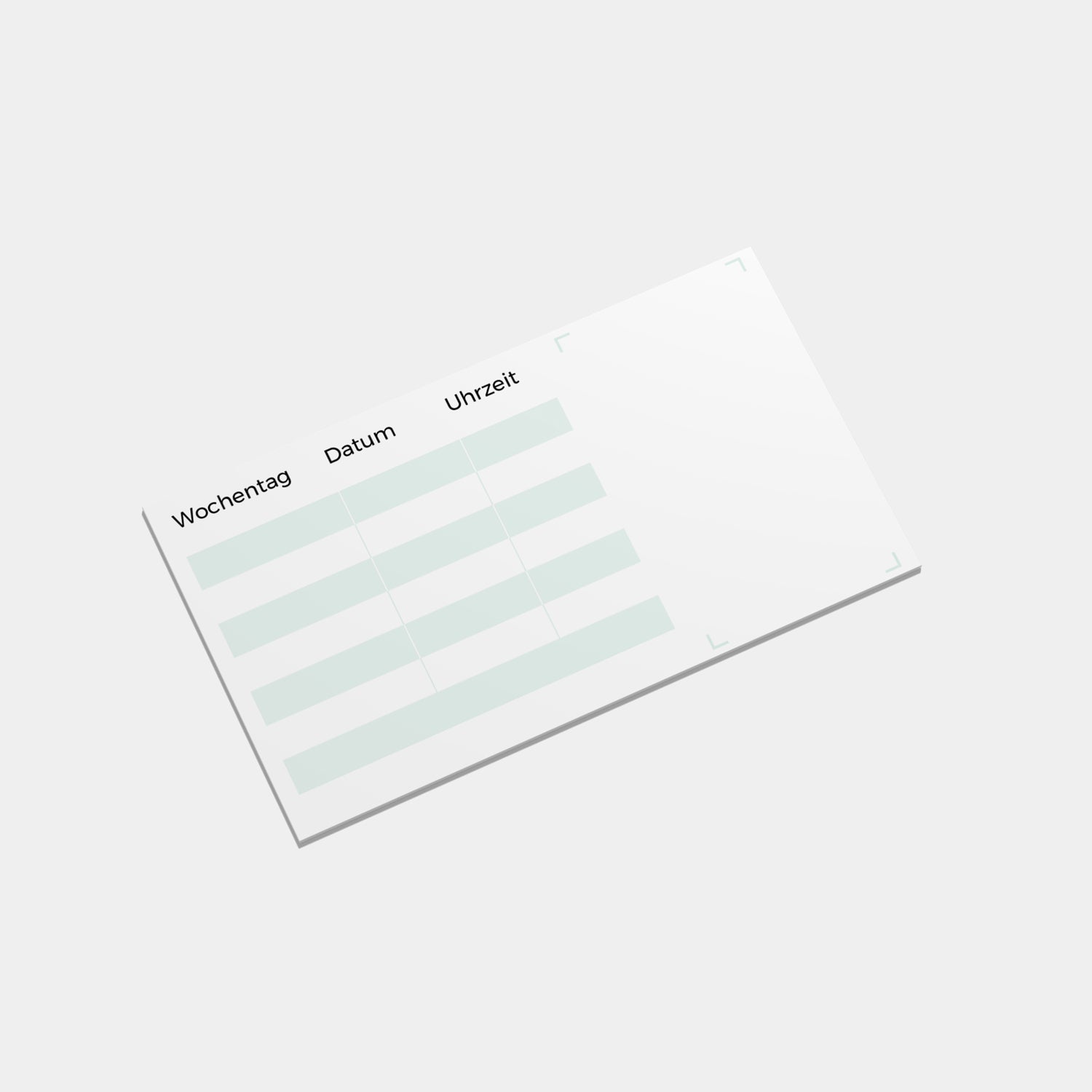 Doppelseitige Terminkarten (DIN lang) - passend zum Hautanalysegerät SOFT FX - SKIN.ID Technologies by WELLCOTEC
